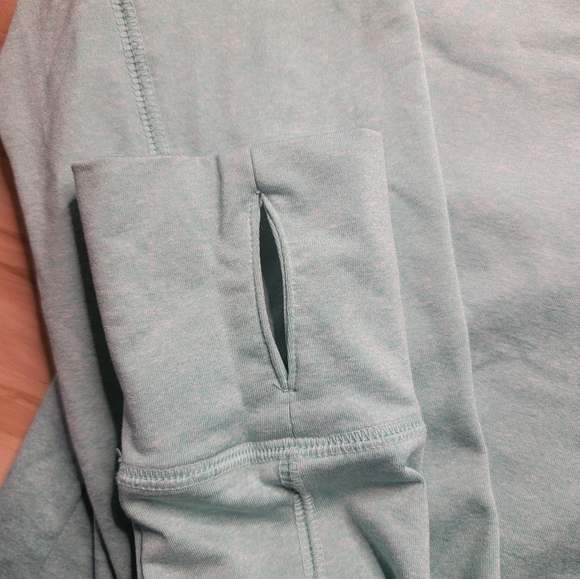 Victoria Secret PINK swear teal pull over sweatshirt size s/p - Picture 3 of 4